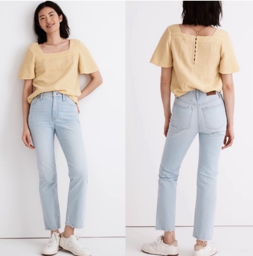 Madewell Slim Demi Boot Jeans in Bellmeade Wash AN327 size 32